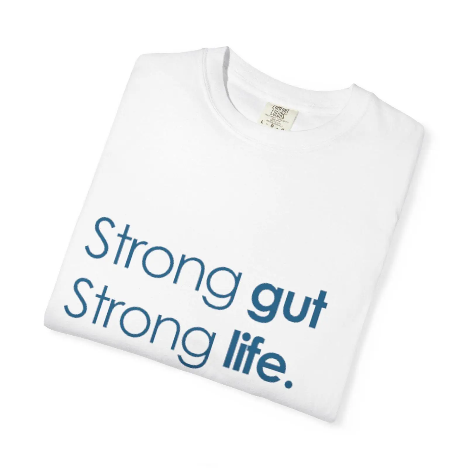 Strong Gut Life Slogan T Shirt - Health Wellness Lifestyle ulasan dan harga