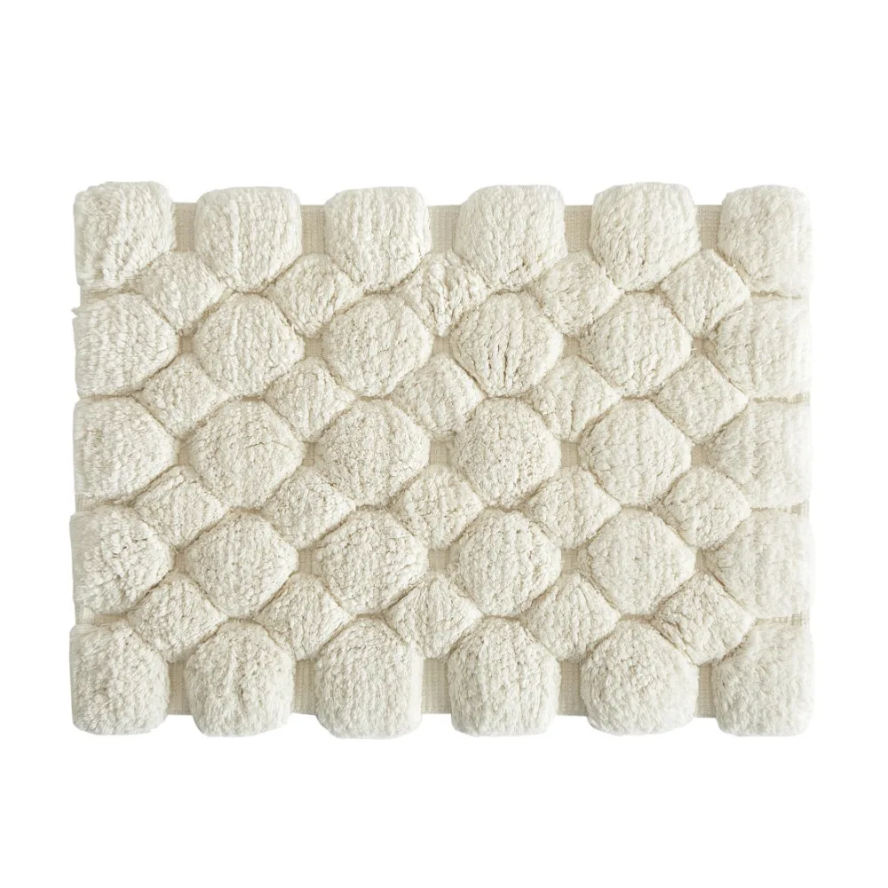 Ivory 2-Piece Cotton Bath Rug  - Bamboo Bath Mat ulasan dan harga