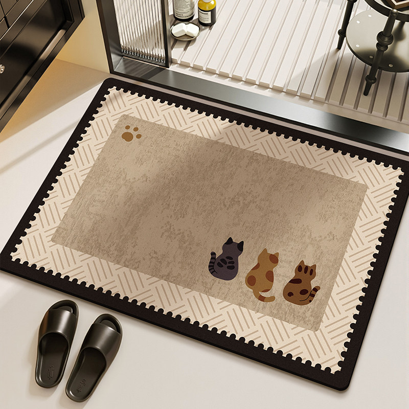 VIKAMA Minimalist Ins Style Ma - Bamboo Bath Mat ulasan dan harga