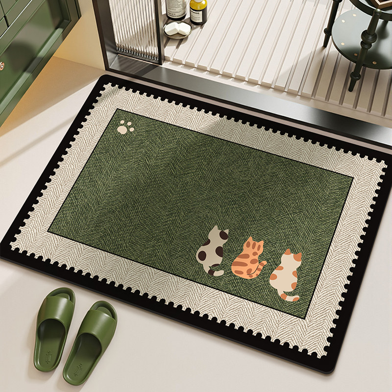VIKAMA Minimalist Ins Style Ma - Bamboo Bath Mat ulasan dan harga