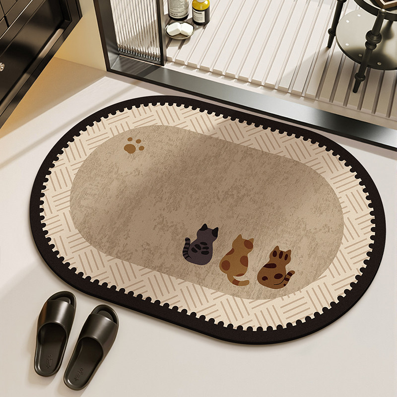 VIKAMA Minimalist Ins Style Ma - Bamboo Bath Mat ulasan dan harga