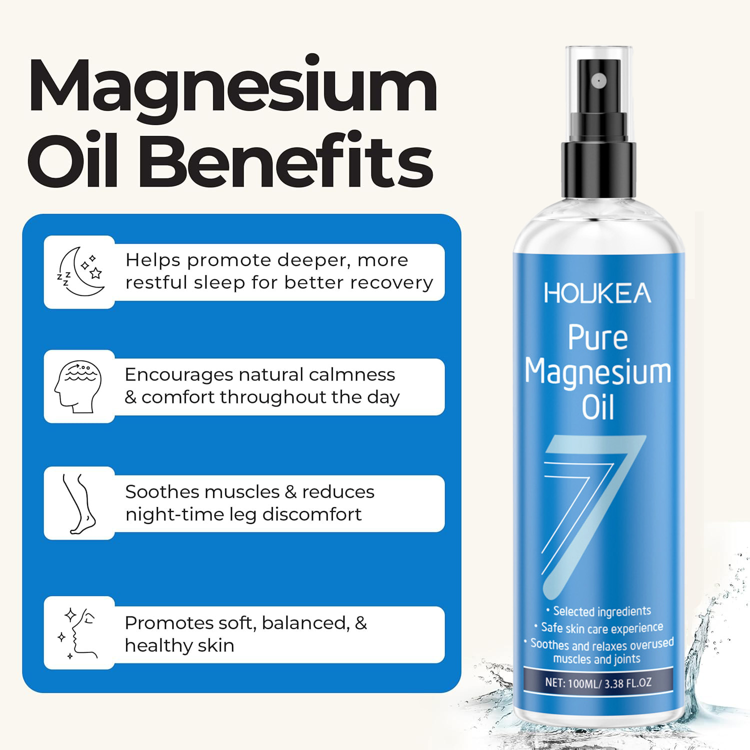 Pure Magnesium Oil Spray - USP - Bath Salts Magnesium ulasan dan harga
