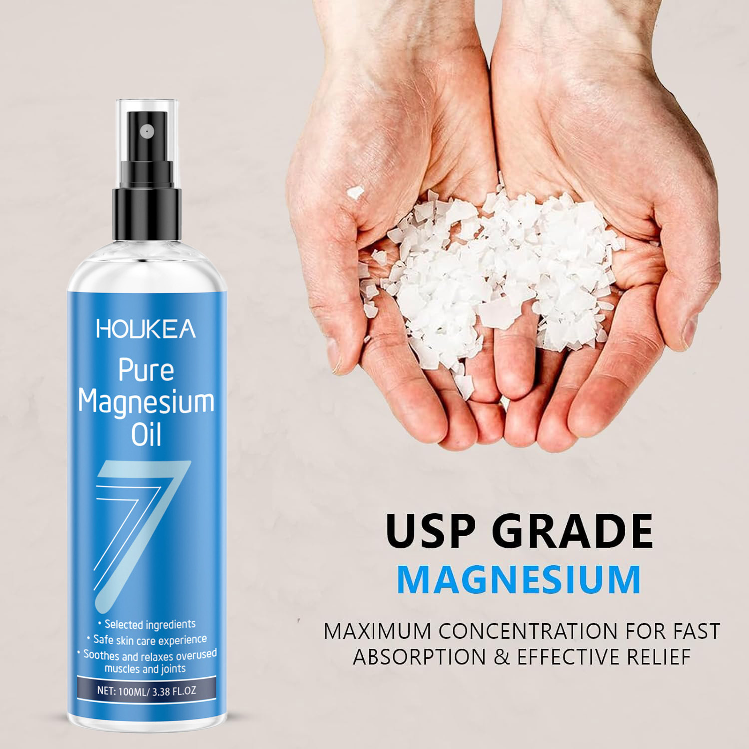 Pure Magnesium Oil Spray - USP - Bath Salts Magnesium ulasan dan harga