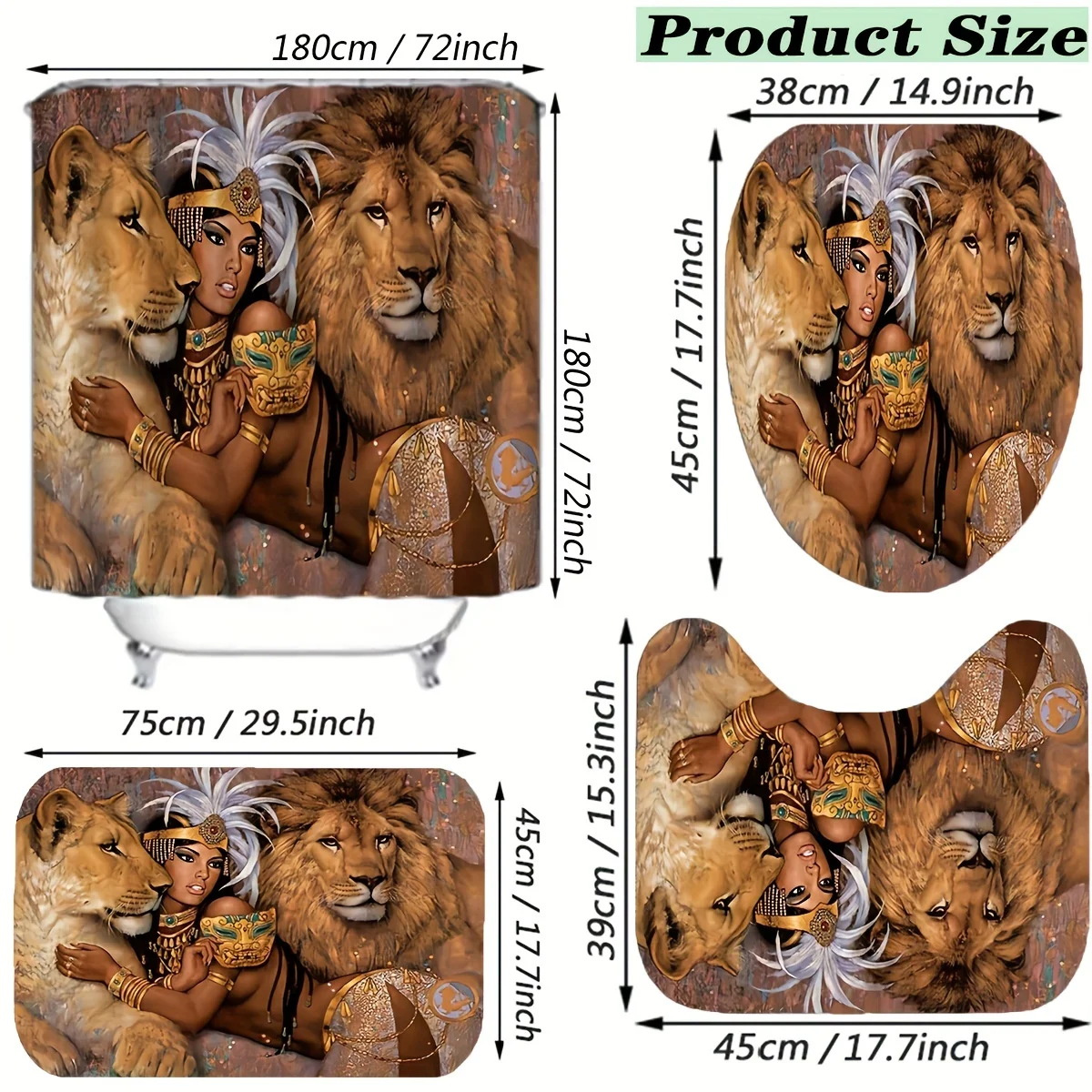 Regal Royal Lion and Queen Maj - Bamboo Bath Mat ulasan dan harga